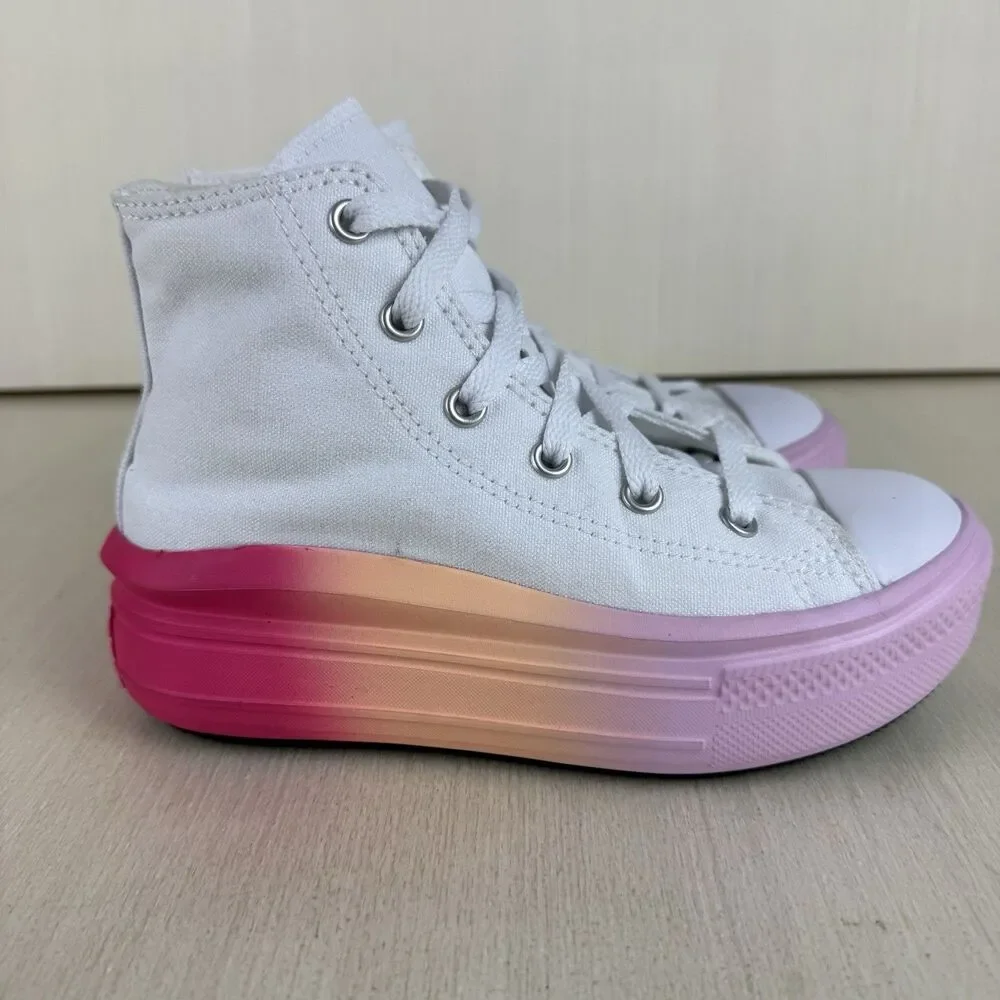 Converse Chuck Taylor All Star Move Hyper Bright High Girls Fashion Sneaker Sz 1